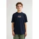 Petrol Industries T-shirt met backprint donkerblauw