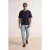 TRENDYOL MAN Heren Donkerblauw Effen Kort Oversized T-shirts
