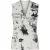 Mouwloze top met V-hals en print in zwart-wit