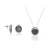 Orphelia Dames 925 Sterling Zilveren Set: Ketting-Hanger + Oorbellen – Zilver SET-5900