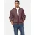 Babista cardigan met wol rib gebreid ALVIAN donkerrood