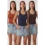 3-Pack Geribbelde Katoenen Camisoles