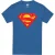 Superman Heren T-shirt met reliëflogo (Koningsblauw)