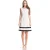 Mouwloze jurk met streepdetail