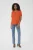 Blouse met korte mouwen Regular fit Grenadine orange