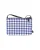 Celine Trio Gingham Schoudertas in Blauw en Wit Katoen