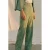 AWARE tweed wide leg pantalon – groen