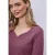 Street One Dames Shirt met korte mouwen en hartvormige halslijn in Roze