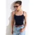 Slim-fit Mouwloze Blouse met Vierkante Hals