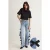 TRENDYOLMİLLA Dames Blauw Effen Wijde pijp Normale taille Jeans