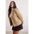 Trendyol Curve Dames Beige Effen Lang Oversized Grote maten Blazers