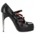 Lanvin 2009 Lanvin Paris Escarpin Strap Pumps in Zwart Leer