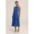 We Fashion Dress Mid Length Cobalt Blue