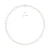 Versiering ketting en oorbellen zoetwater parels 7-8mm White Gold