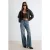 TRENDYOLMİLLA Dames Donkerblauw Effen Wijde pijp Hoge taille Jeans
