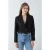 TRENDYOLMİLLA Dames Zwart Effen Lang Regular fit Blazers