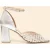 ICode Woven Leather Sandals With Gold Heel Gold