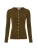 Marie Lund Gebreid vest  olijfgroen
