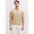 JJ REBEL relaxed polo gebreid beige