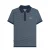 Lambretta Heren Roundel Geometrisch Polo Shirt (Marineblauw/Zilver)