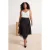 Trendyol Curve Dames Zwart Geruit Midi Asymmetrisch Grote maten Rokken