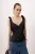TRENDYOLMİLLA Dames Zwart Effen Mouwloos Regular fit Blouses