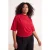 Trendyol Curve Dames Rood Effen Kort Getailleerd Grote maten Blouses