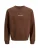 JACK & JONES Sweatshirt ‘JORNorrebro’  roestbruin / wit