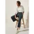Cecil Dames Wide Legs jersey broek in Groen
