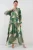 Geprinte V-hals Maxi-jurk met knoopsluiting