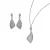Orphelia Dames 925 Sterling Zilveren Set: Ketting-Hanger + Oorbellen – Zilver SET-5884