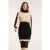 Smashed Lemon 24627 beige e blok gebreide jurk |