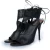 Aquazzura, zwarte sexy leren sandalen met uitsparingen