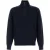 Donkerblauwe Stretch Katoenmix Trui
