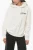 Geborsteld katoenen MULTICORD hoodie in wit