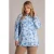 Yest Curve gebloemde blouse travelstof blauw