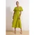 TRENDYOLMİLLA Dames Groen Effen Maxi Driekwart mouw Casual A-lijn Jurken