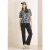 Cecil Dames Shirt met burn-out look in Blauw|Wit