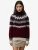 Hiccup Trui  navy / bourgogne / wit