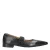 Babouche leren ballerina zwart