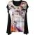 Gedrapeerde top met vleermuismouwen en artistieke print – vloeiende elegantie en eigentijdse stijl