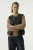 Donkerblauwe leather look gilet