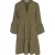 Khaki jurk met geplooide naden