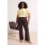 Trendyol Curve Dames Bruin Effen Flared Hoge taille Grote maten Jeans