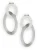 LOTT. gioielli Oorbellen Dames Cl Earring Double Oval Charm Satin, Kleur: Zilverkleurig