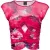 PINKO Triplice Top Retina Stampa Hibiscus Fuchsia/pink Multi-colou