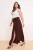 Trendyol Curve Dames Bruin Effen Midi Grote maten Rokken