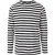Urban Classics Heren Gestreept Normaal T-shirt Met Lange Mouwen (Wit/zwart)