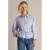 Yest gestreepte blouse met ceintuur – blauw