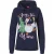 Apollo Dames kersttrui met capuchon joy the wine hoodie kerst print